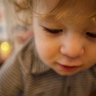Gentle Moment of Childhood Wonder and Joy