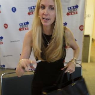Ann Coulter and her Black Purse at Politicon Convention
