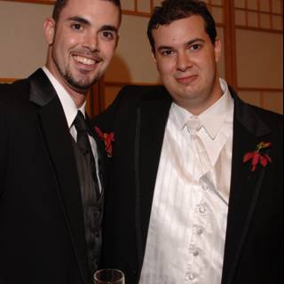Two Dapper Men at a Wedding Reception