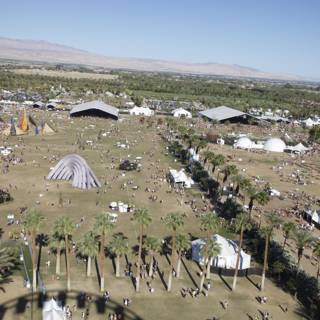 Aerial View of a Festival Crowd