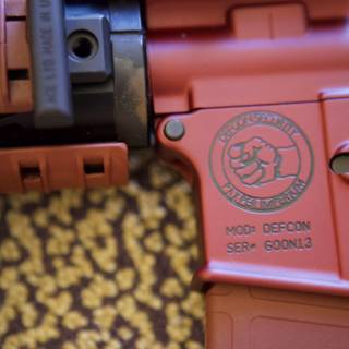 Red Rifle with Logo