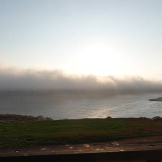 Misty Sunset on the Ocean