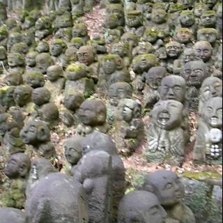 The Stone Sheep Statues of the Forest