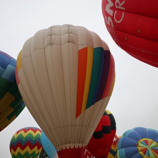 Sky Full of Giants: Hot Air Balloon Festival Worm's Eye