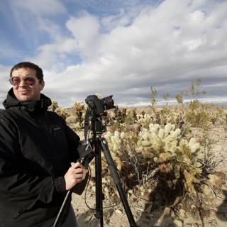 Photographer Dave B and His Camera in the Joshua Tree National Park