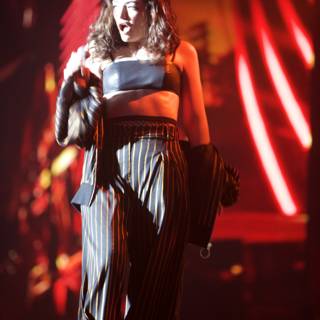 Lorde Rocks Coachella Stage in Striped Pants
