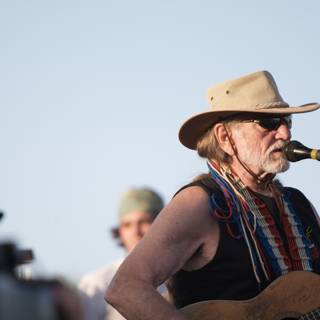 The Legendary Willie Nelson Entertains the Crowd