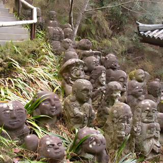 Stone Heads on Hillside