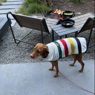 Colorful Jacket for a Canine Walk