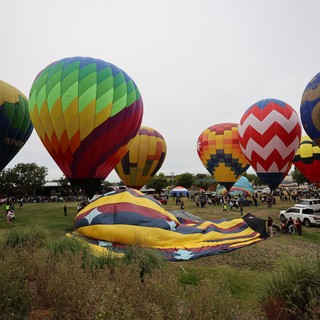 Colorful Hot Air Balloons Launch at Sonoma Classic