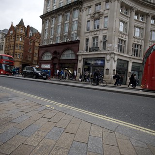 Calzedonia Corner on a Busy London Street