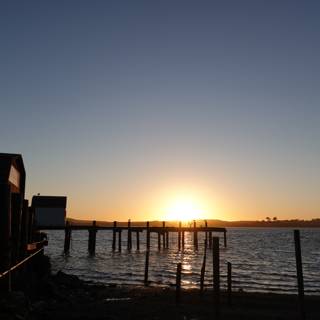 Serene Sunset at the End of the Pier