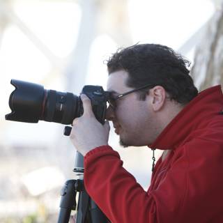 Red-Jacketed Dave Behind the Lens