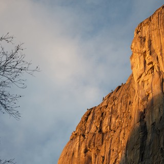 Golden Hour Light on El Capitan's Granite Face