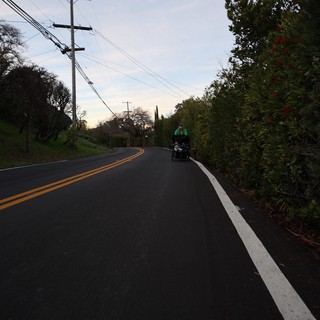 Evening Ride on a Winding Rural Road