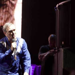 Morrissey Takes the Stage with a Mic in Hand