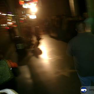Blurred Night Life on City Streets