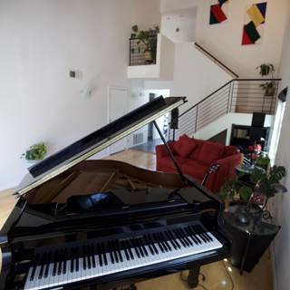 Grand Piano in a Serene Living Room