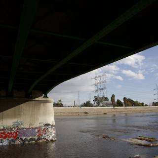 The Graffiti Art Underneath the Freeway Overpass
