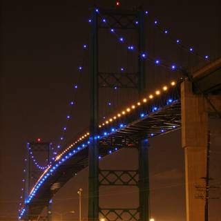 Illuminated Overpass in the City