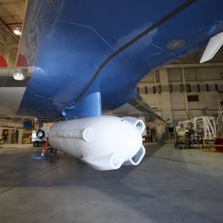 Missile-Equipped Airplane in Hangar
