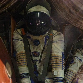 Vintage Soviet Space Suit Display at Museum