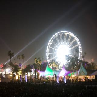 Illuminated Ferris Wheel at Coachella