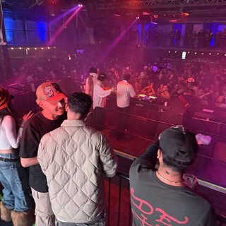 VIP View of Electronic Music Performance at Night