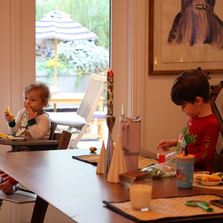 Children's Christmas Mealtime at Home