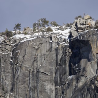 Snow-Capped Granite Cliffs of Yosemite Valley