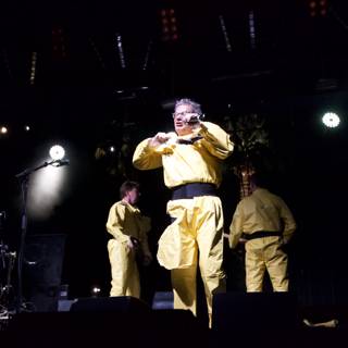 Mark Mothersbaugh Leads a Group Performance on Coachella Stage