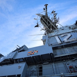 USS Hornet Island Superstructure Looking Skyward