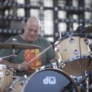 Bald Drummer Rocks the Stage at FYF Music Fest
