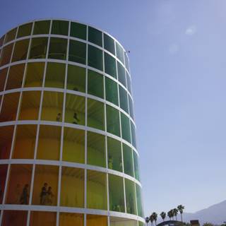 Chromatic Urban Cylinder: A Vivid Display of Architecture and Color