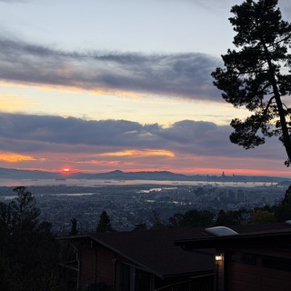 Sunset Over San Francisco Bay from Oakland Hills