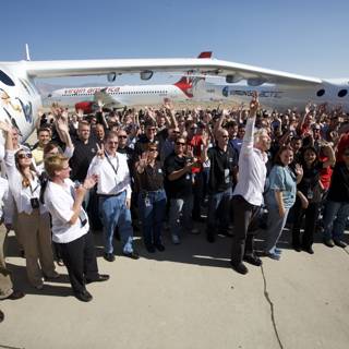 The White Knight Two Takes Flight with Richard Branson and Burt Rutan