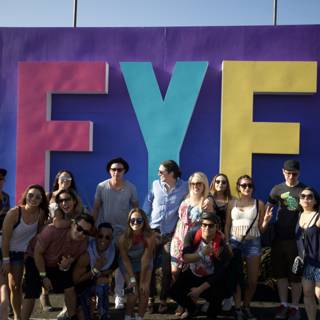 Posed and Proud in Front of FYF Sign