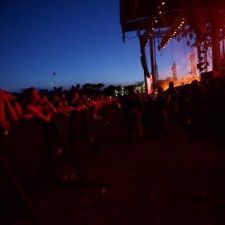 Nighttime Crowd Rocking at Coachella