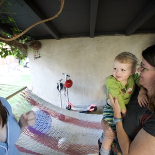 Joyful Backyard Moment with Toddler and Friends