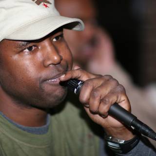 Steve J Performing with Microphone