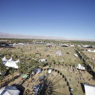 Aerial View of Coachella Festival Grounds