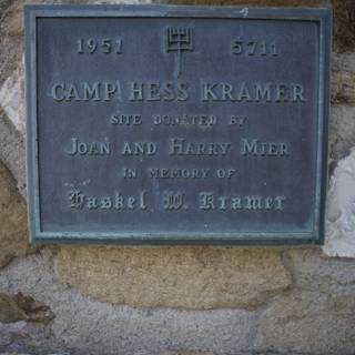 The Plaque on the Walkway