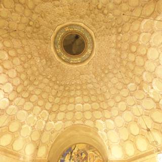 Illuminated Dome and Painted Vault Ceiling in Wilshire Temple