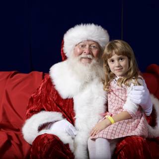 Little Girl Visits Santa Claus