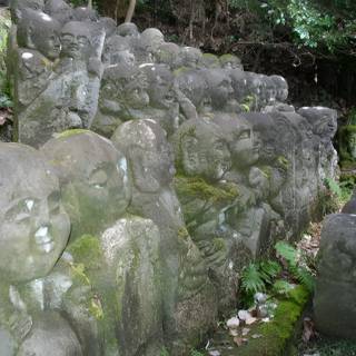 Stone Statues Hidden in Kyoto's Forest