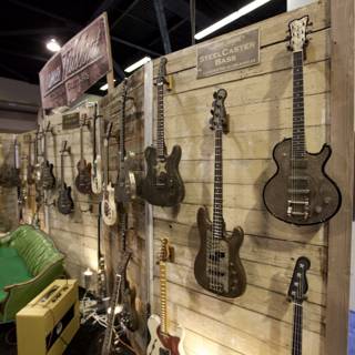 Display of Musical Mastery: A Wall of Guitars at the 2009 NAMM Trade Show