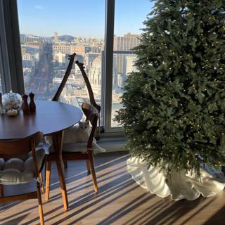 Christmas Tree with a City View