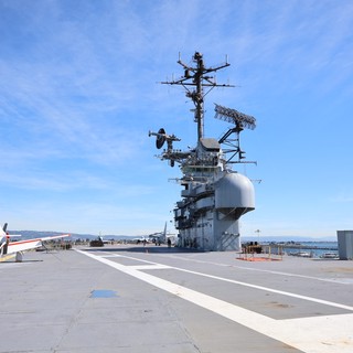 Flight Deck Command Tower on USS Hornet Aircraft Carrier
