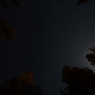 Meteor Streaks Over Mt. Lassen's Star-Filled Sky