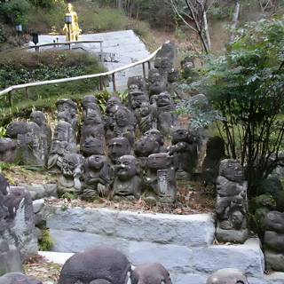 Stone Statues overlooking Kyoto City